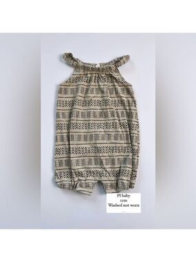 🩵4/$20 PL‎ Baby Patterned Romper - Tan